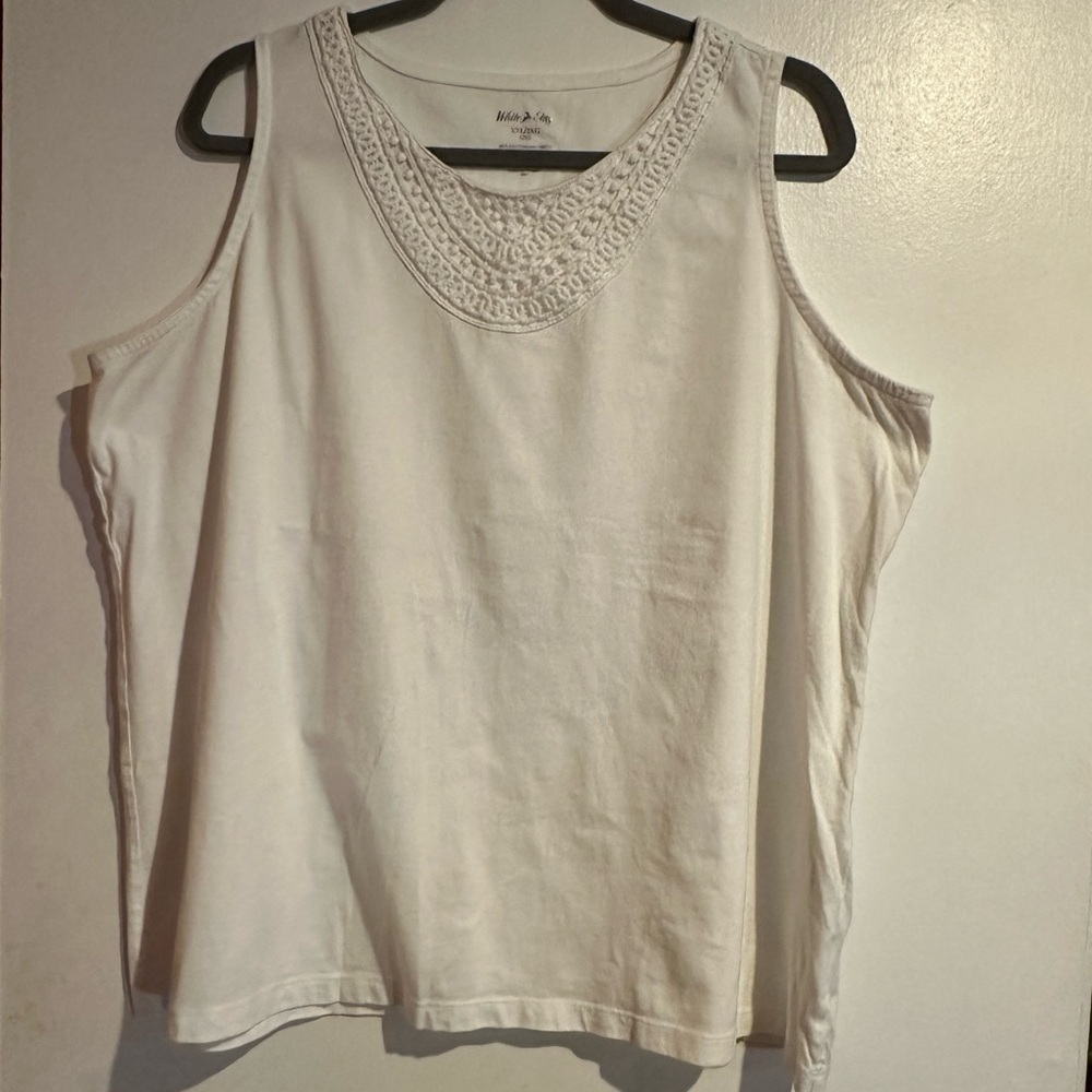 White Stag White Tank Top Size 20 NWOT